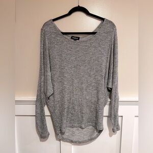 Dressy Gray Long Sleeve Sweater
